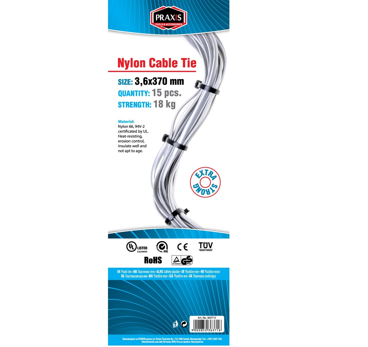 Lidhëse Plastike 3.6 H 370 363715