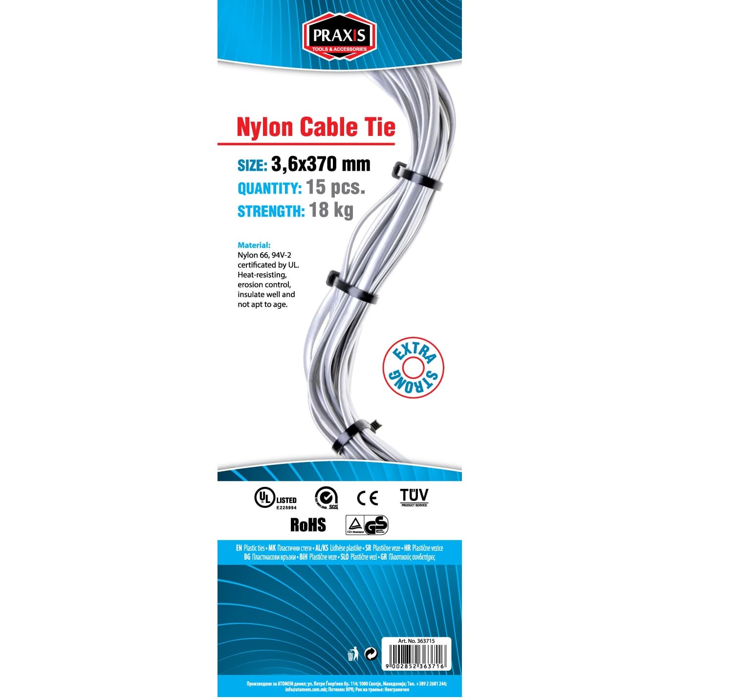 Lidhëse Plastike 3.6 H 370 363715 image 1